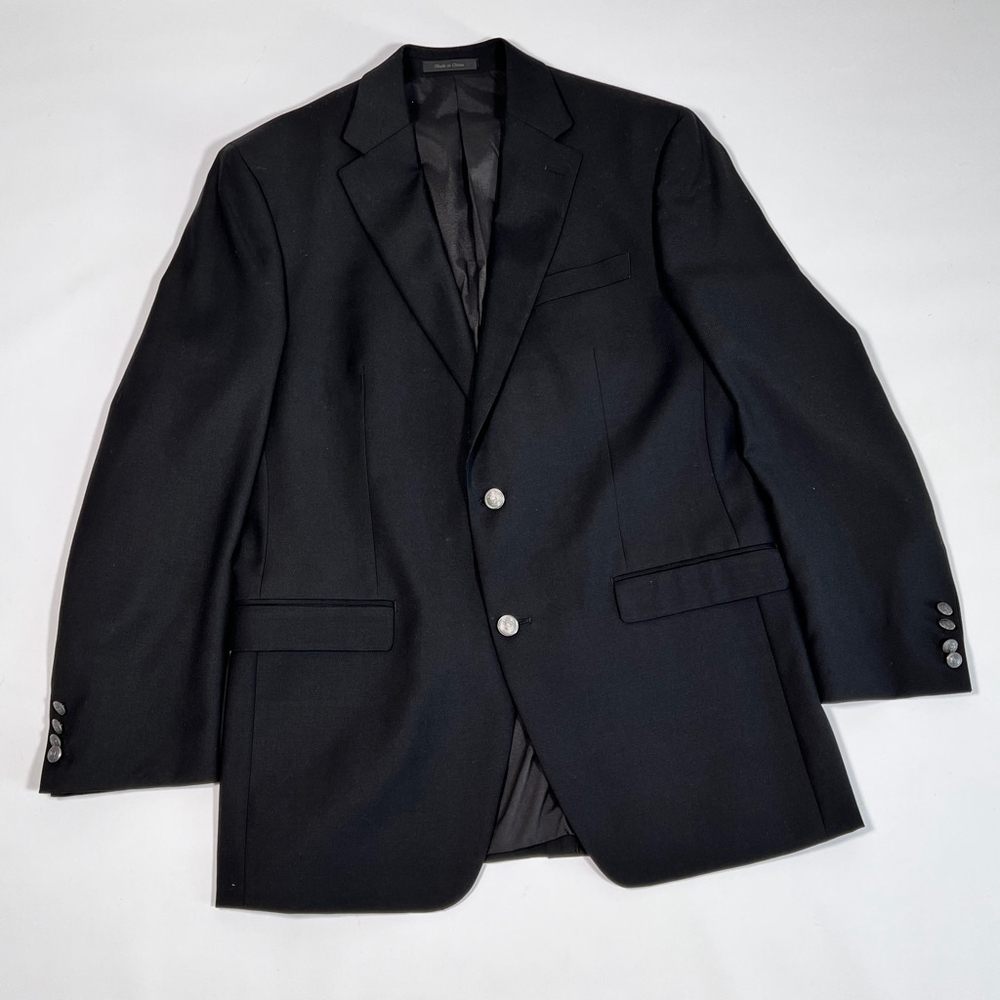 Lauren Ralph Lauren Mens Blazer 41L Black 100% Wool